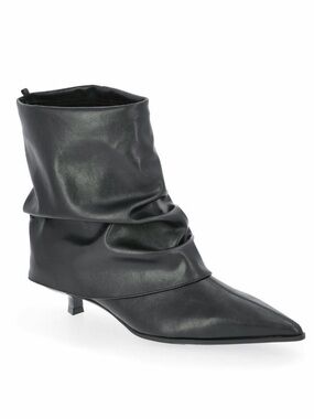 💜Time and Tru Women's Scrunch Fold-Over Kitten Heel Booties size:7